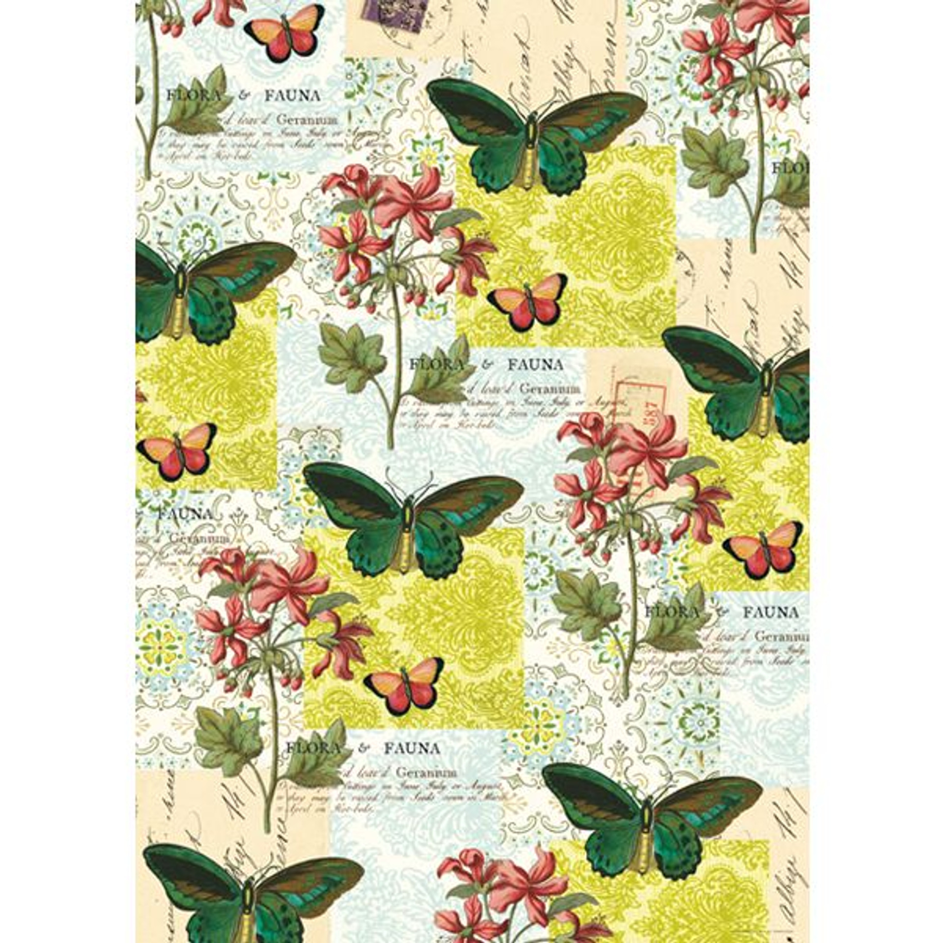 Cavallini & Co. Decorative Wrap Flora & Fauna Butterfly Stampington