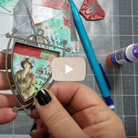 Multi Layered Business Card and Resin Pendant Video by Cat Kerr