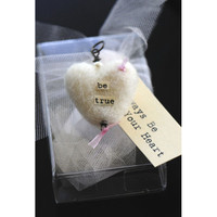 Heartfelted Sentiment Charm Silver Pearl  D'shire Creme