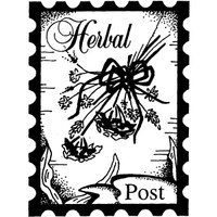 Herb Bouquet Post  Medium Wood Mounted Stamp by Classic Stampington & Company