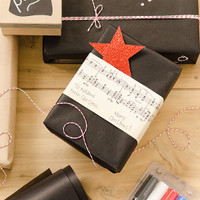 Custom Chalkboard and Kraft Paper Gift Wrap by Christen Olivarez