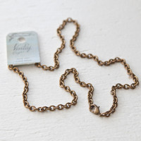 Vintaj Natural Brass Co. Petite Etched Cable Chain Necklace