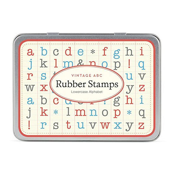 Cavallini & Co. Mini Rubber Stamp Set Mini Lowercase Alphabet