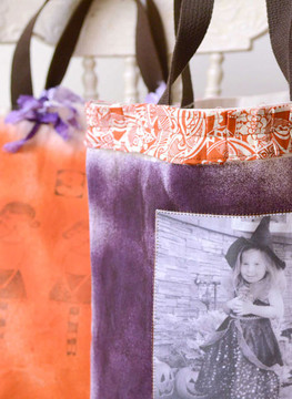 Mommy and Me Trick or Treat Bags Project and Daughter Izzy