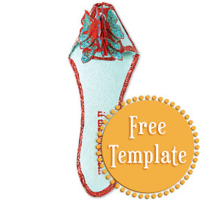 Holiday Fairy Shoe Slipper  Template