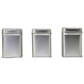 Tea Tins Square Small Set of 3 Tea Tins Square Small Set of 3