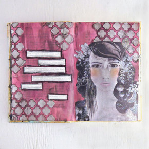 That Look of Otherness Art Journal Page by Sarah Donawerth