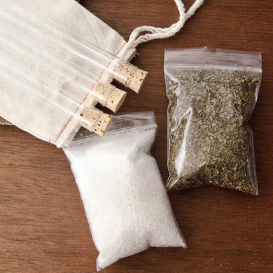 Peppermint Bath Salts Vials DIY Kit