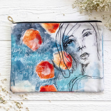 Dina Wakley Media Faces Art Pouch