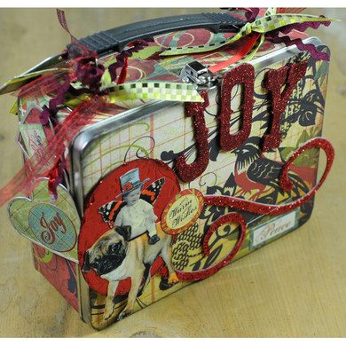 Holiday Altered Lunch Box Project by Angela Hoffmann