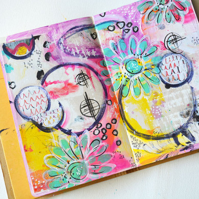 Mixed-Media Art Journal Page Project by Rae Missigman