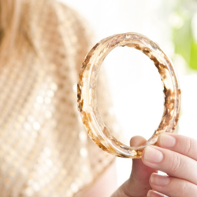 Gold Leafed Bangle Bracelet Project