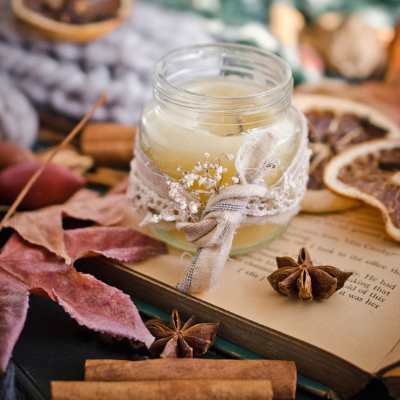 Homemade Fall Candle with 8 Scent-Sational Blends by Danielle Williams