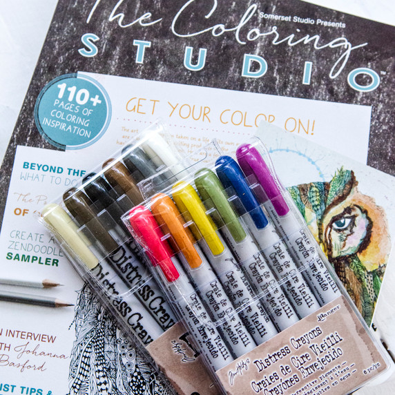 The Coloring Studio Gift Bundle with Tim Holtz Distress Crayon Sets