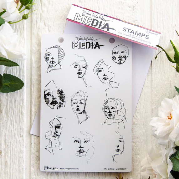 Dina Wakley Media The Littles Cling Stamp Set Dina Wakley Media The Littles Cling Stamp Set