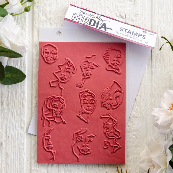 Dina Wakley Media The Littles Cling Stamp Set