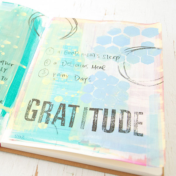 Gratitude Art Journal Page Project