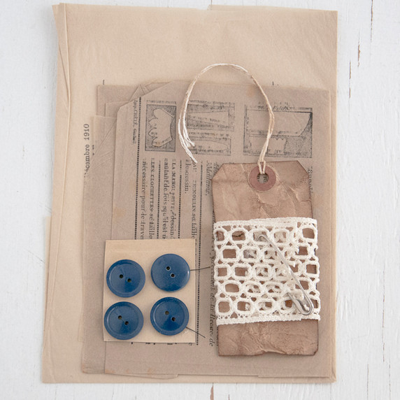 French Flea Market Pattern and Lace Ephemera Kit French Flea Market Pattern and Lace Ephemera Kit