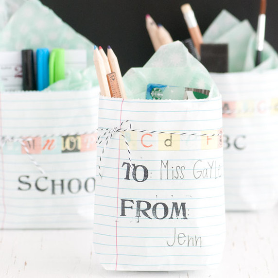 Back to School Goodie Bags + Bonus Gift Card Holder Project