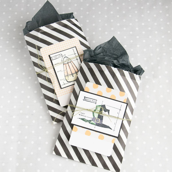 Halloween Party Favor Bags and Place Cards Project