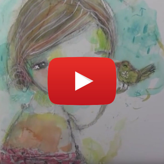 Danielle Donaldson Inspired Watercolor Girl by Mindy Lacefield
