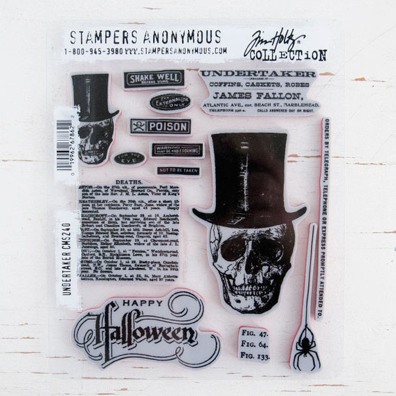 Stampers Anonymous Tim Holtz Cling Mount Stamp Set  Undertaker