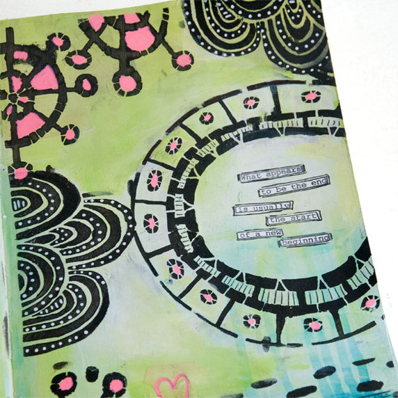 The Start of a New Beginning Art Journal Page Project