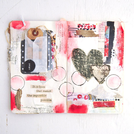 Go Where Your Heart Takes You A Monthly Art Journal Project + A FREE Printable