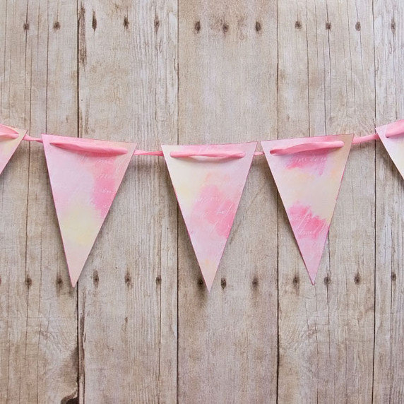 Watercolor Pennant Banner Project