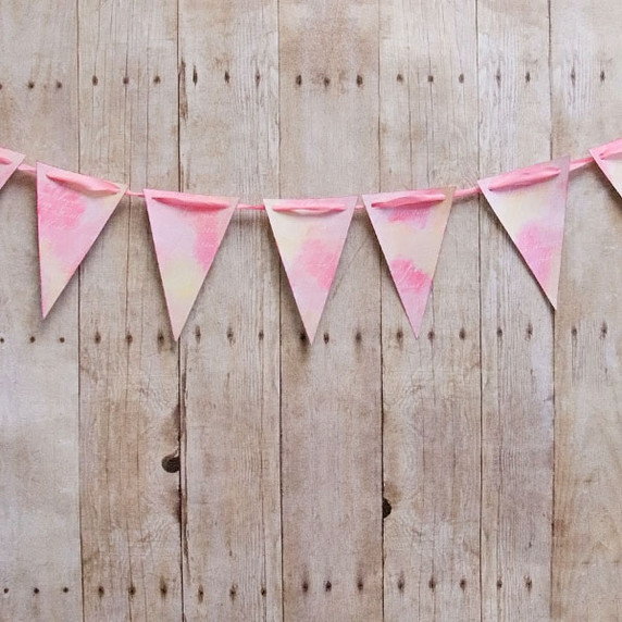 Watercolor Pennant Banner Project