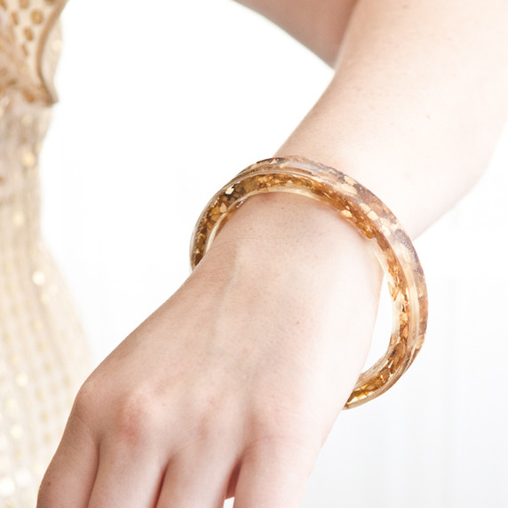 Gold Leafed Bangle Bracelet Project