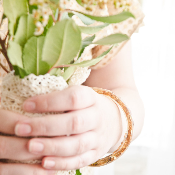 Gold Leafed Bangle Bracelet Project