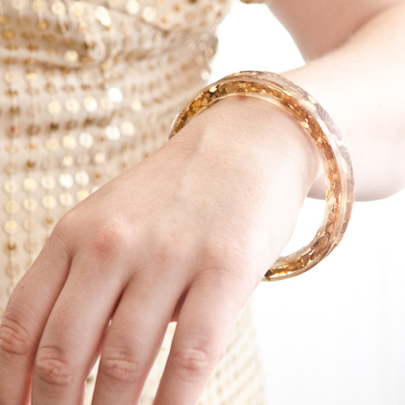 Gold Leafed Bangle Bracelet Project