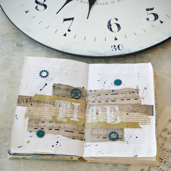 Time Art Journal Page Project