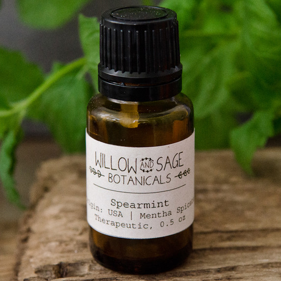 Spearmint Essential Oil by Willow and Sage Botanicals, 0.5 oz.