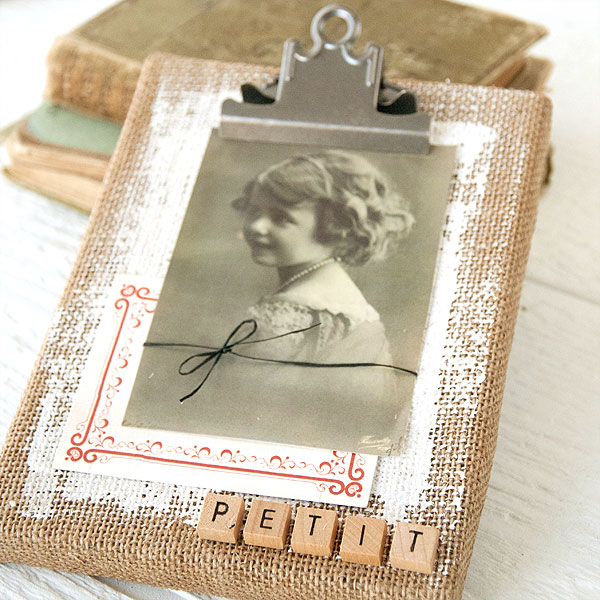 Vintage Burlap Canvas Project