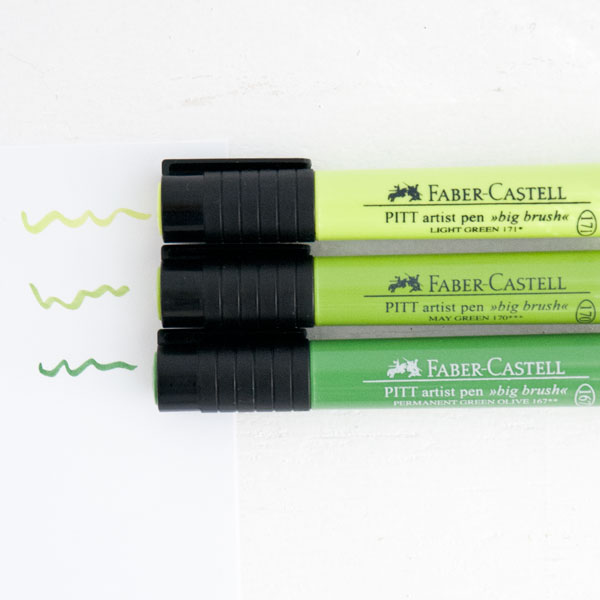 Rechtdoor lager spreker Faber-Castell Mix & Match Stamper's Big Brush Pen Set Green | Stampington &  Company