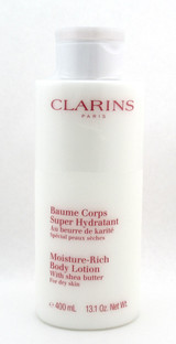 Clarins Moisture Rich Body Lotion w/Shea Butter Dry Skin 400 ml./ 13.1 oz. Sealed