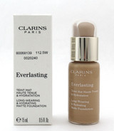 Clarins Everlasting Long Wearing & Hydrating Matte Foundation 112.5W Caramel 15 ml./ 0.5 oz. New Tester