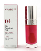 Clarins 04 Pitaya Lip Comfort Oil with Sweetbriar Rose Oil 7 ml./ 0.2 oz. New