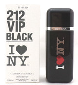 212 VIP Black I LOVE NY by Carolina Herrera 3.4 oz Eau de Parfum Spray for Men. New Tester w/Cap
