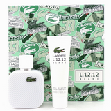 Lacoste L.12.12 Blanc 1.6oz Eau de Toilette Spray+1.6oz Shower Gel New Men's SET