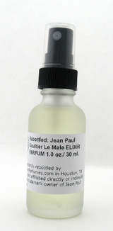 Rebottled: Jean Paul Gaultier Le Male ELIXIR Parfum Refillable Spray 1.0 oz./ 30 ml. NO BOX
