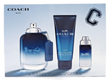 COACH BLUE 3.3oz & 0.5oz Eau de Toilette Spray + 3.3 oz Shower Gel New Men's SET