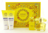 Versace YELLOW DIAMOND 4 Pcs Set: 3.0 EDT Spray & 5 ml Mini + 3.4 S/G + 3.4 B/L