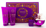 Versace DYLAN PURPLE 4 Pcs Set: 3.4 oz + 5ml EDP +3.4 oz Sh/Gel +3.4oz B/Lot NEW