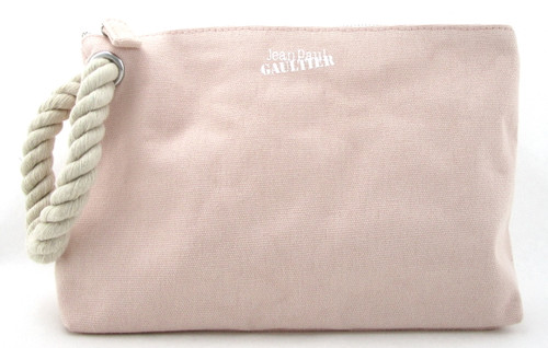 Jean Paul Gaultier Pink Canvas Toiletry Travel Bag for Women. Brand NEW.