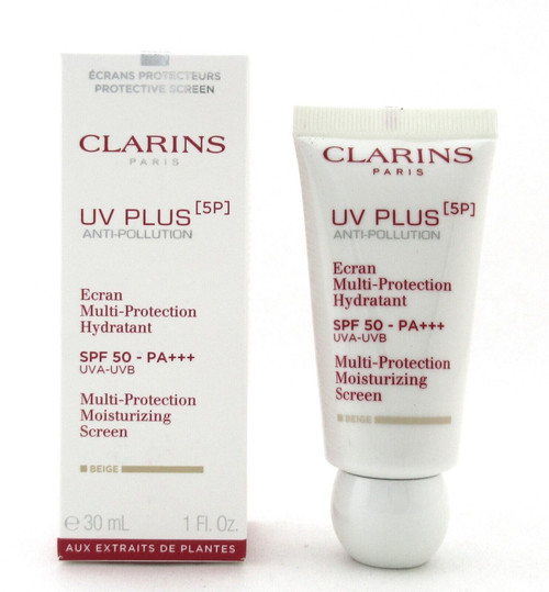 Clarins UV Plus SPF 50 Multi-Protection Moisturizing Screen BEIGE 1.0 oz. New