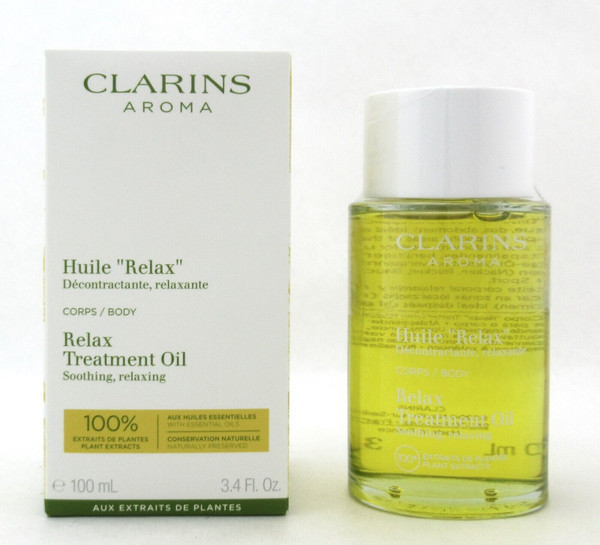 Clarins Relax Treatment Oil for Body Soothing, Relaxing 100 ml./ 3.4 oz. New