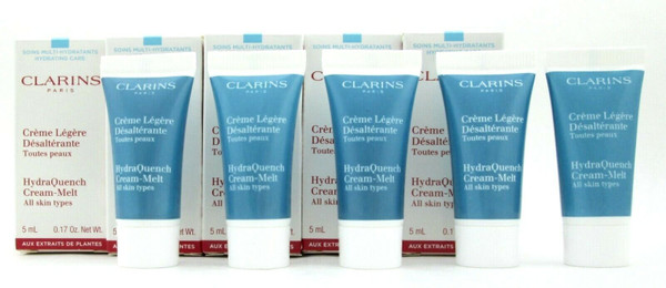 Clarins HydraQuench Cream-Melt All Skin Type Travel Size 5 ml./0.17 oz. Lot of 5
